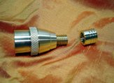 Brass frame end cap with thread protector ring